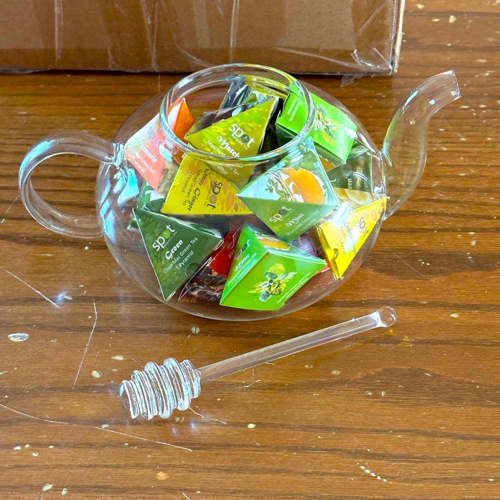 Glass Teapot & Honeycomb Stir - Picture 3 of 7